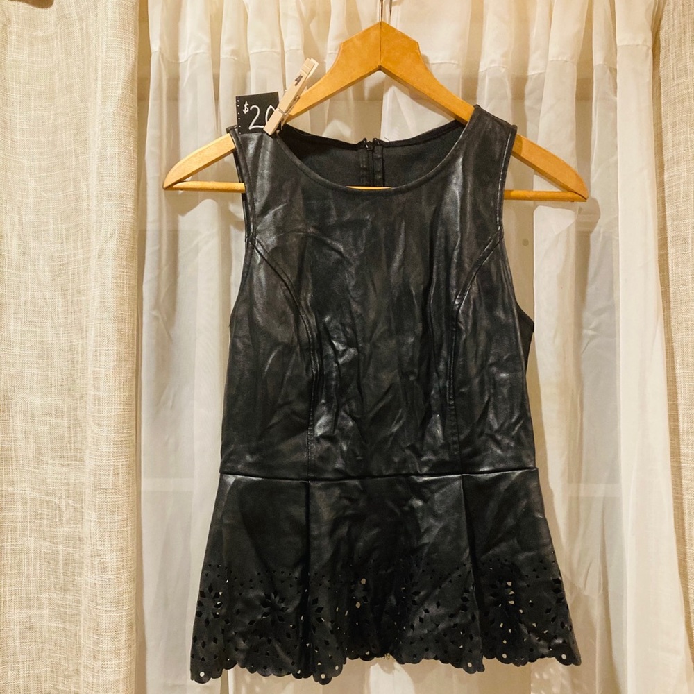 Faux leather Top